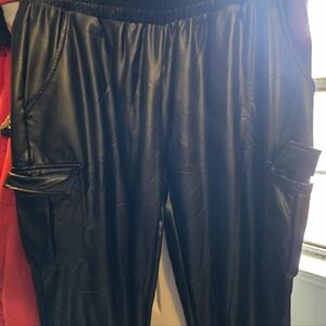 Hot Kiss Shiny Black Pants (Super Cute)